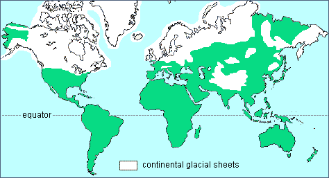 map of glaciations